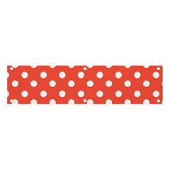 Indian Red Polka Dots Banner And Sign 4  X 1  by GardenOfOphir