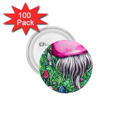 Liberty Cap Magic Mushroom 1 75  Buttons (100 Pack)  by GardenOfOphir