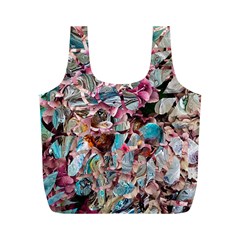 Aqua Blend Full Print Recycle Bag (m) by kaleidomarblingart