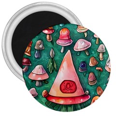 Magic Mushroom Wizardry 3  Magnets by GardenOfOphir