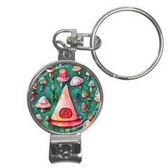 Magic Mushroom Wizardry Nail Clippers Key Chain by GardenOfOphir