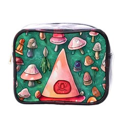 Magic Mushroom Wizardry Mini Toiletries Bag (one Side) by GardenOfOphir