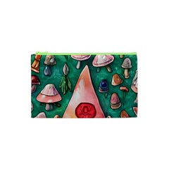 Magic Mushroom Wizardry Cosmetic Bag (xs) by GardenOfOphir