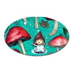 Magic Mushroom Oval Magnet by GardenOfOphir