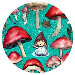 Magic Mushroom Round Trivet by GardenOfOphir