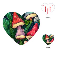 Sacred Mushrooms For Necromancy Playing Cards Single Design (heart) by GardenOfOphir