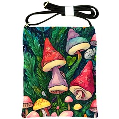 Sacred Mushrooms For Necromancy Shoulder Sling Bag by GardenOfOphir