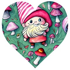 Glamour Enchantment Wizard Wooden Puzzle Heart