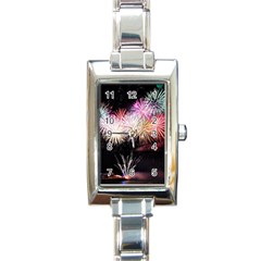 Firework Rectangle Italian Charm Watch by artworkshop