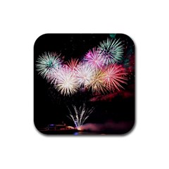 Firework Rubber Square Coaster (4 Pack) by artworkshop