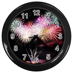 Firework Wall Clock (black)