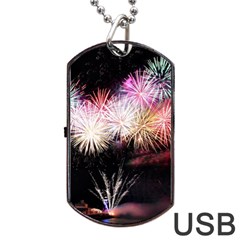 Firework Dog Tag Usb Flash (one Side) by artworkshop