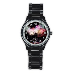 Firework Stainless Steel Round Watch by artworkshop