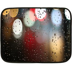 Rain On Window One Side Fleece Blanket (mini) by artworkshop