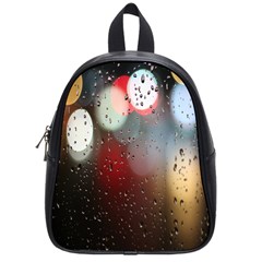 Rain On Window School Bag (small) by artworkshop