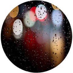 Rain On Window Uv Print Round Tile Coaster by artworkshop