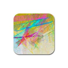 Abstract-14 Rubber Square Coaster (4 Pack) by nateshop