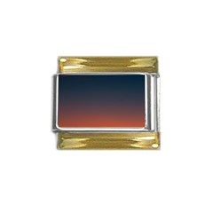 Sky Gradient Gold Trim Italian Charm (9mm) by artworkshop