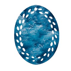 Blue Water Speech Therapy Ornament (oval Filigree) by artworkshop