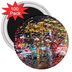 Water Droplets 3  Magnets (100 Pack)