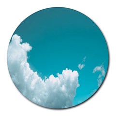 Clouds Hd Wallpaper Round Mousepad by artworkshop