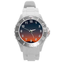 Sky Gradient Round Plastic Sport Watch (l) by artworkshop