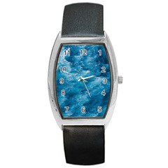 Blue Water Speech Therapy Barrel Style Metal Watch by artworkshop