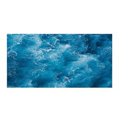 Blue Water Speech Therapy Satin Wrap 35  X 70  by artworkshop