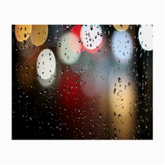 Rain On Window Small Glasses Cloth (2 Sides) by artworkshop