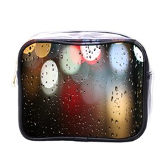 Rain On Window Mini Toiletries Bag (one Side) by artworkshop