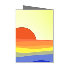 Sunset Nature Sea Ocean Mini Greeting Cards (pkg Of 8) by Ravend