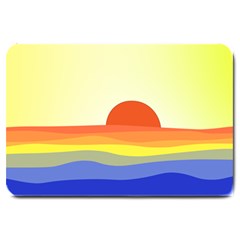 Sunset Nature Sea Ocean Large Doormat