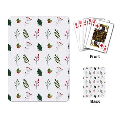 Leaves Mistletoe Plants Winter Playing Cards Single Design (rectangle)