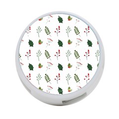 Leaves Mistletoe Plants Winter 4-port Usb Hub (two Sides)