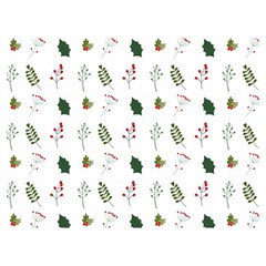 Leaves Mistletoe Plants Winter Premium Plush Fleece Blanket (extra Small) by Ravend