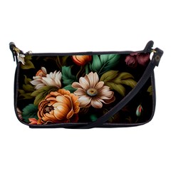 Floral Flower Blossom Bloom Flora Shoulder Clutch Bag