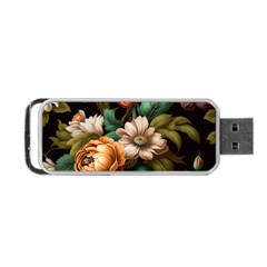 Floral Flower Blossom Bloom Flora Portable Usb Flash (two Sides)