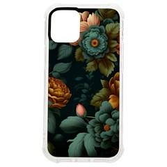 Floral Flower Blossom Turquoise Iphone 12 Mini Tpu Uv Print Case	 by Ravend