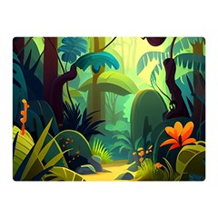 Jungle Rainforest Tropical Forest Premium Plush Fleece Blanket (mini) by Ravend