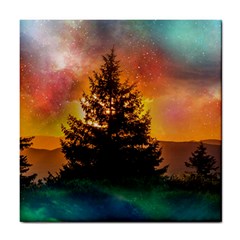 Tree Nature Landscape Fantasy Tile Coaster