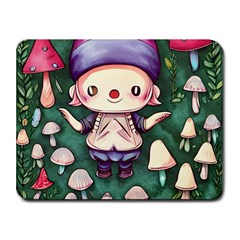 Toadstool Mushrooms Small Mousepad by GardenOfOphir