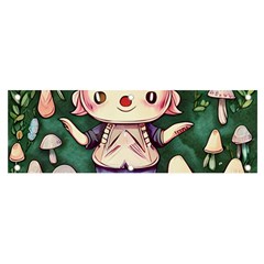 Toadstool Mushrooms Banner And Sign 6  X 2  by GardenOfOphir