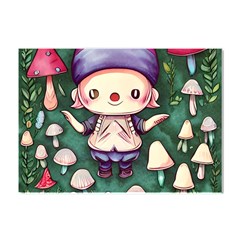 Toadstool Mushrooms Crystal Sticker (a4) by GardenOfOphir