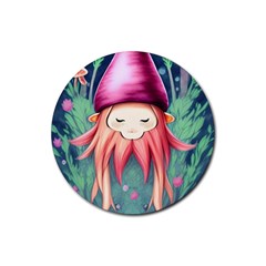 Toadstool Necromancy Mojo Rubber Coaster (round) by GardenOfOphir