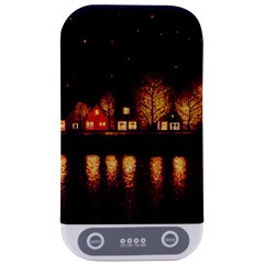 Night Houses River Bokeh Leaves Sterilizers