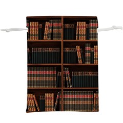 Books Bookshelf Bookcase Library Lightweight Drawstring Pouch (xl)