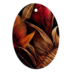 Ai Generated Leaves Tropical Palm Ornament (oval)