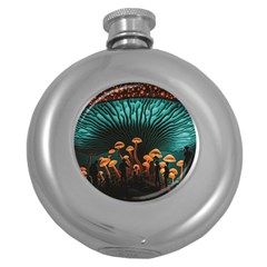 Mushroom Giant Explore 3d Round Hip Flask (5 Oz)