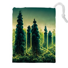 Ai Generated Soil Forest Crisis Nature Drawstring Pouch (4xl) by Ravend