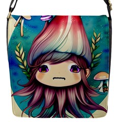 Enchantment Mushrooms Flap Closure Messenger Bag (s) by GardenOfOphir